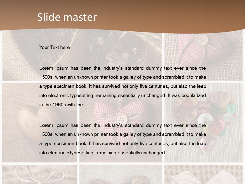 String Romance Collage PowerPoint Template