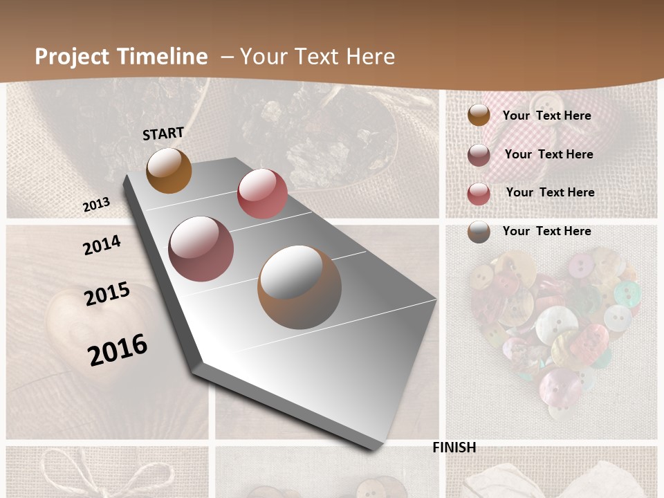 String Romance Collage PowerPoint Template