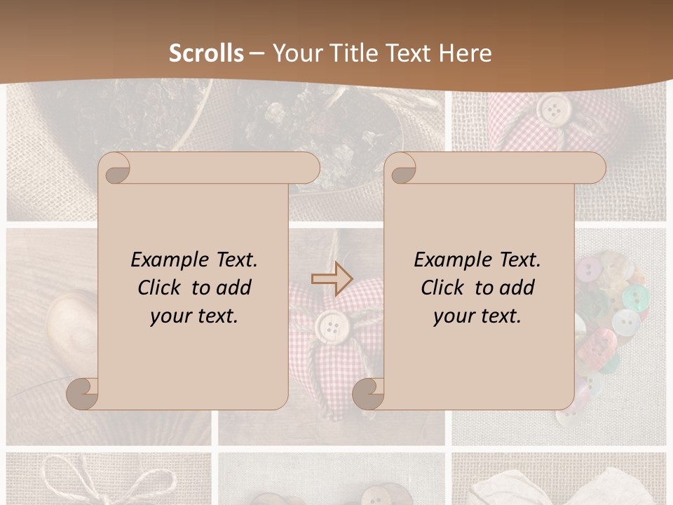 String Romance Collage PowerPoint Template
