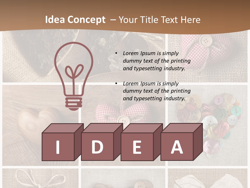 String Romance Collage PowerPoint Template