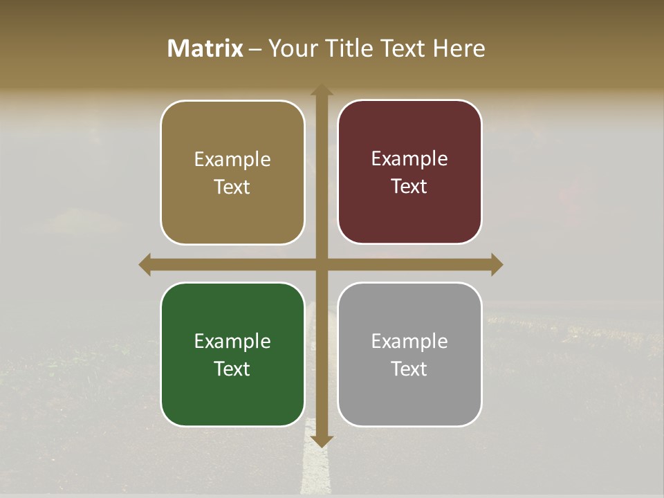 Route Grass Field PowerPoint Template