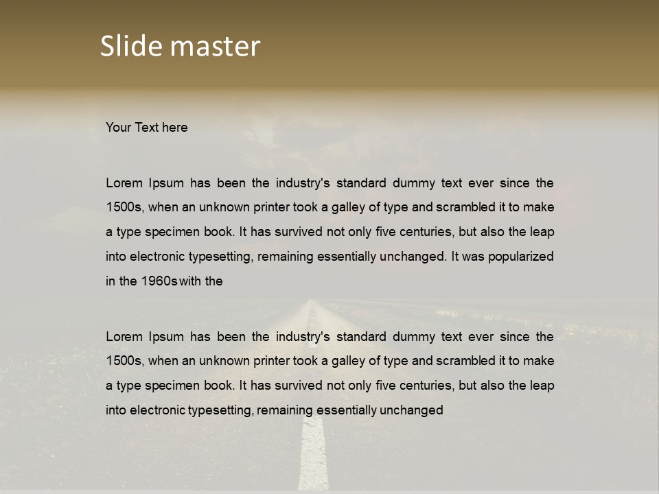 Route Grass Field PowerPoint Template