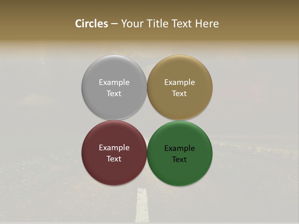 Route Grass Field PowerPoint Template