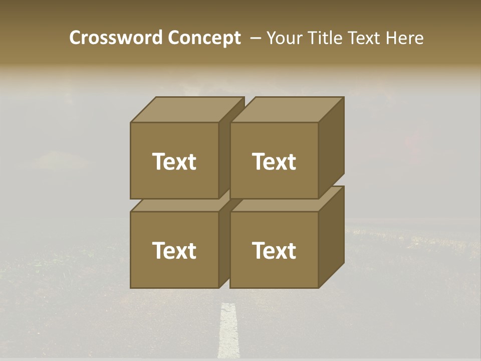 Route Grass Field PowerPoint Template