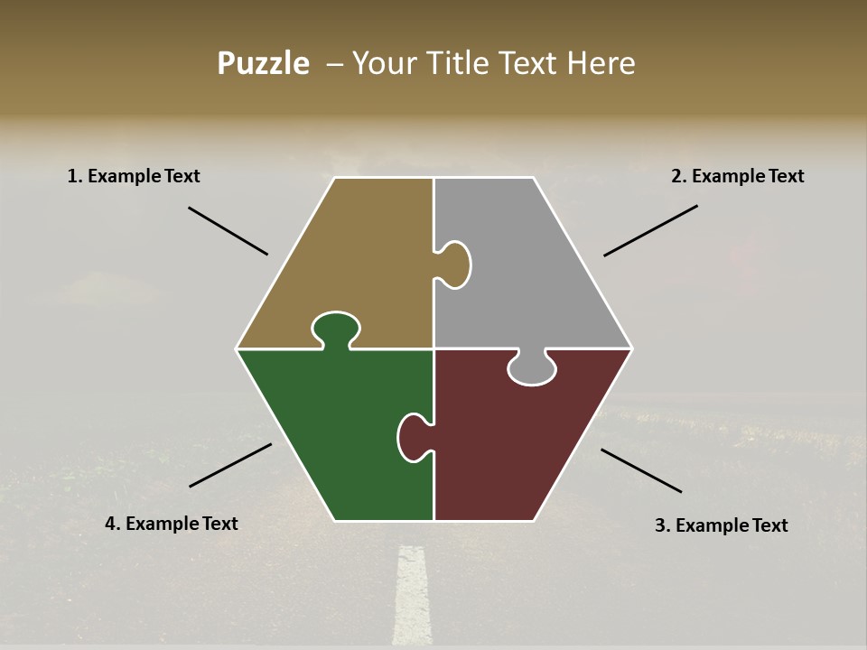 Route Grass Field PowerPoint Template