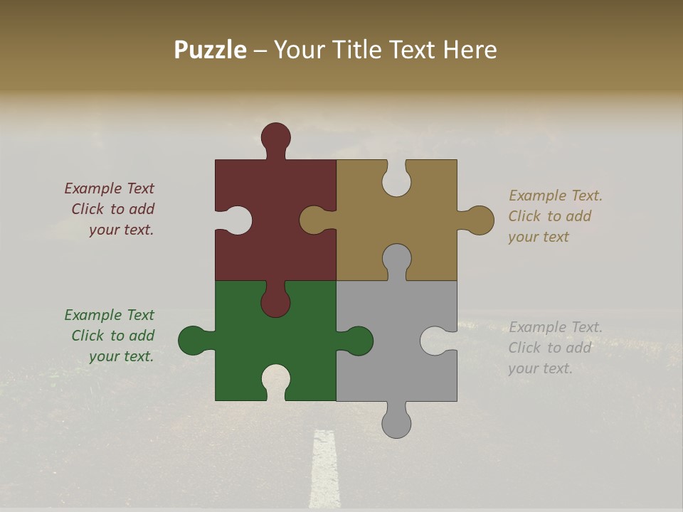 Route Grass Field PowerPoint Template