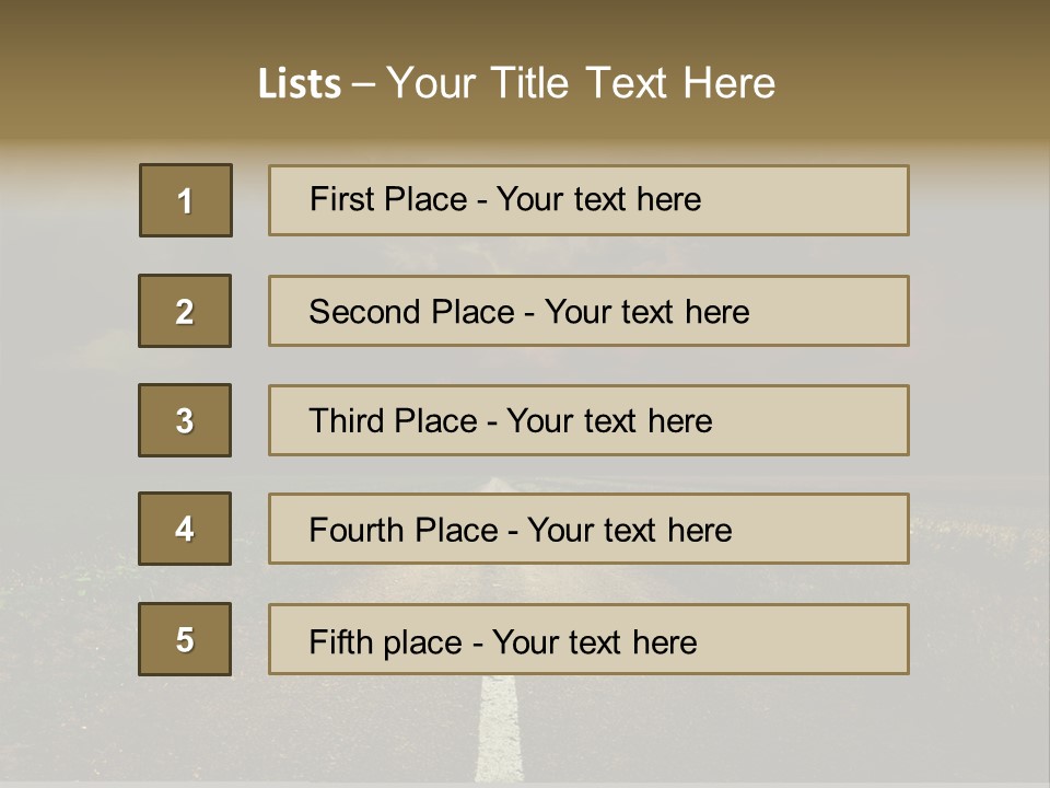 Route Grass Field PowerPoint Template