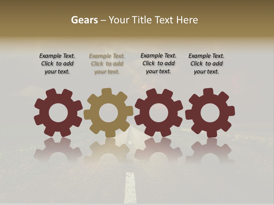 Route Grass Field PowerPoint Template