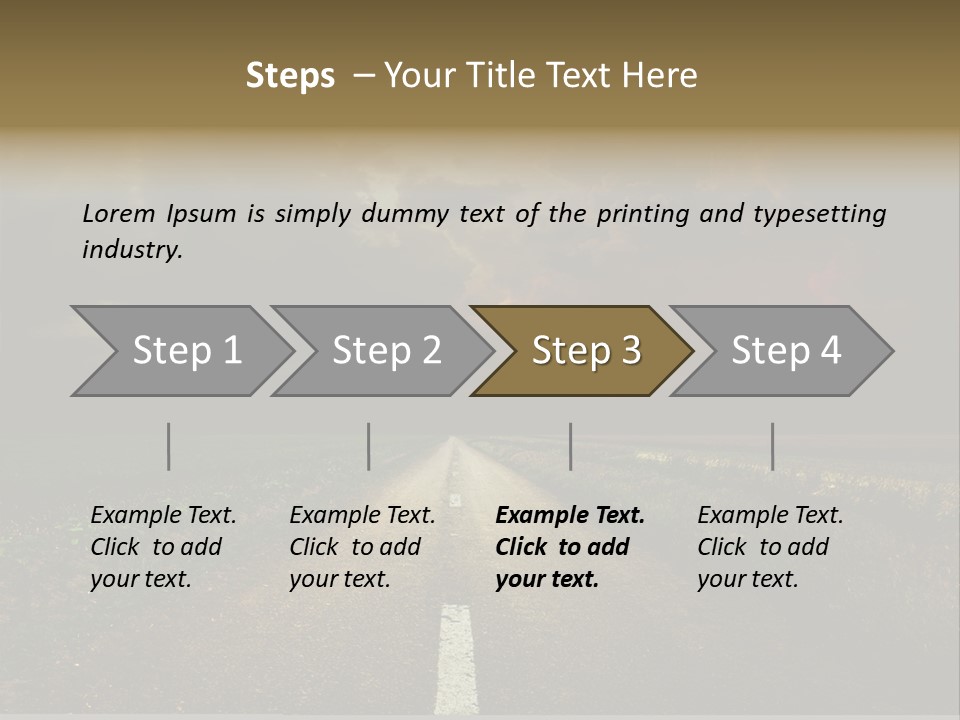 Route Grass Field PowerPoint Template