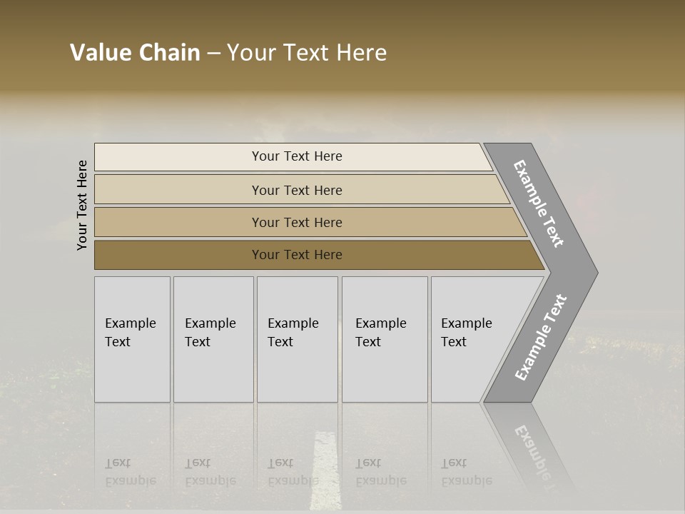 Route Grass Field PowerPoint Template