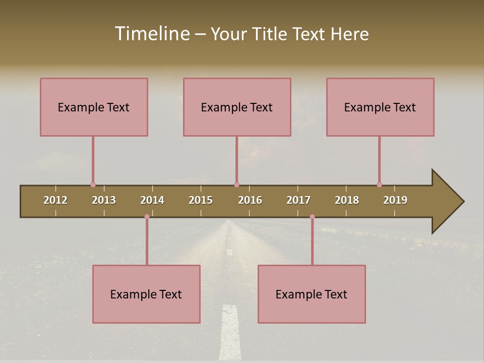 Route Grass Field PowerPoint Template