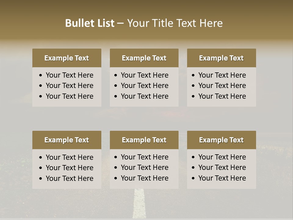 Route Grass Field PowerPoint Template