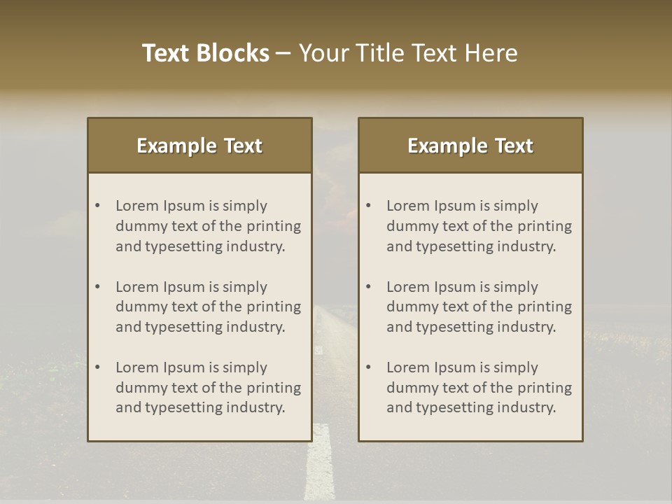 Route Grass Field PowerPoint Template