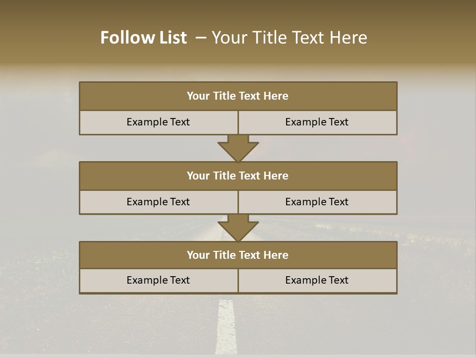 Route Grass Field PowerPoint Template