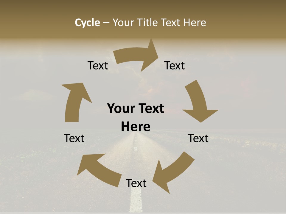 Route Grass Field PowerPoint Template