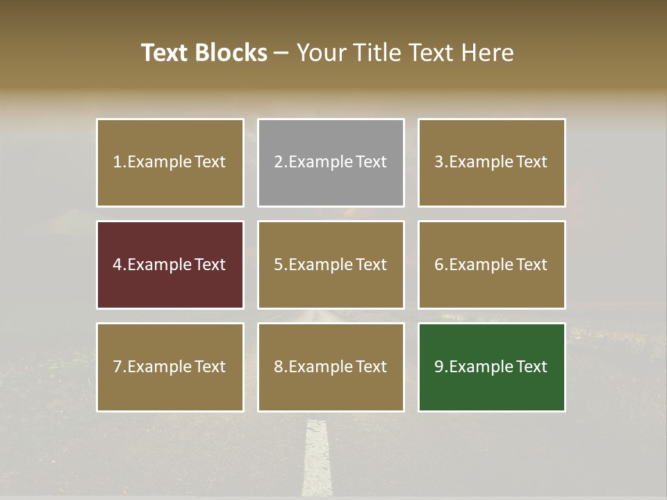 Route Grass Field PowerPoint Template