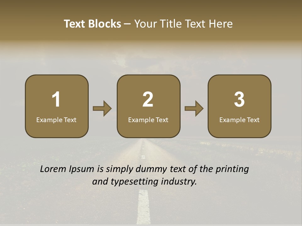 Route Grass Field PowerPoint Template