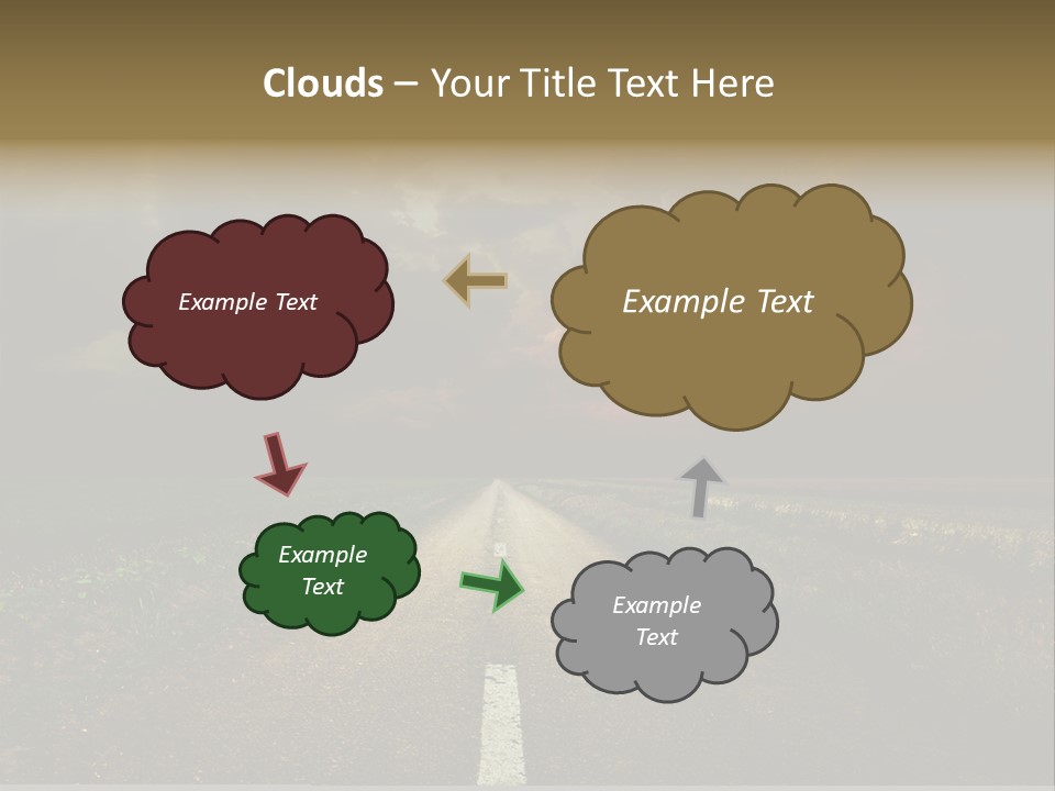 Route Grass Field PowerPoint Template