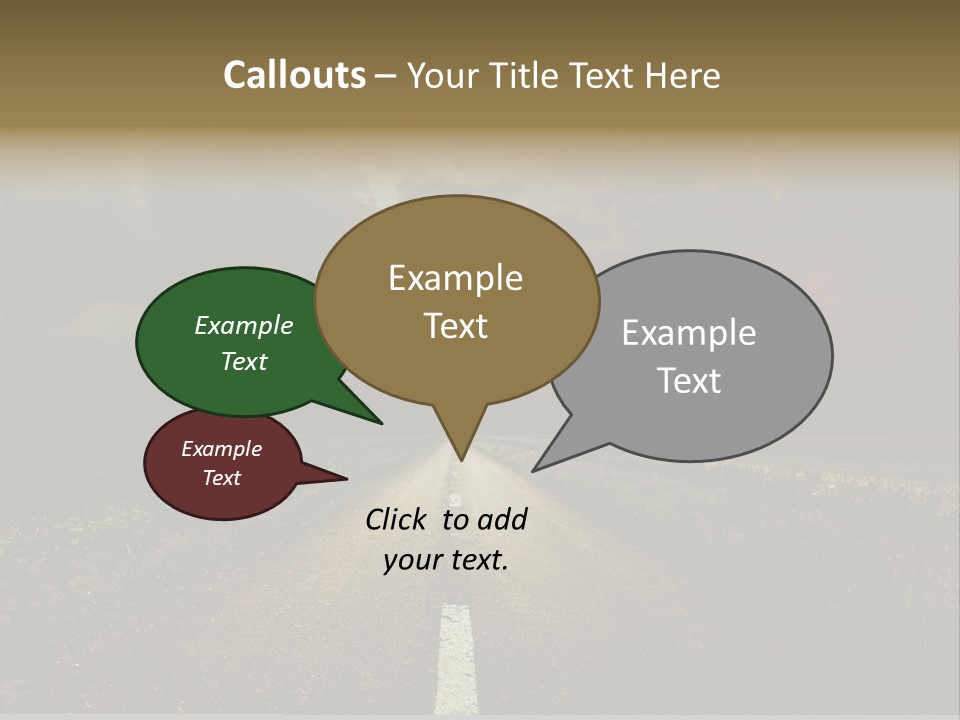 Route Grass Field PowerPoint Template