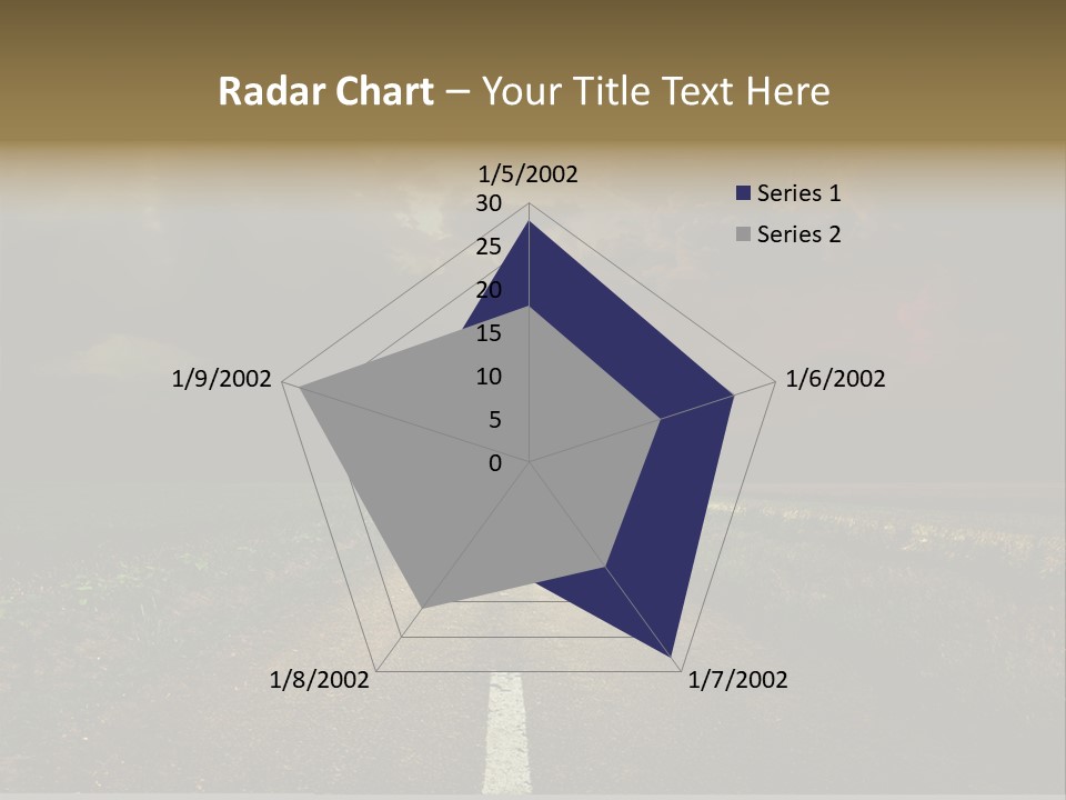 Route Grass Field PowerPoint Template