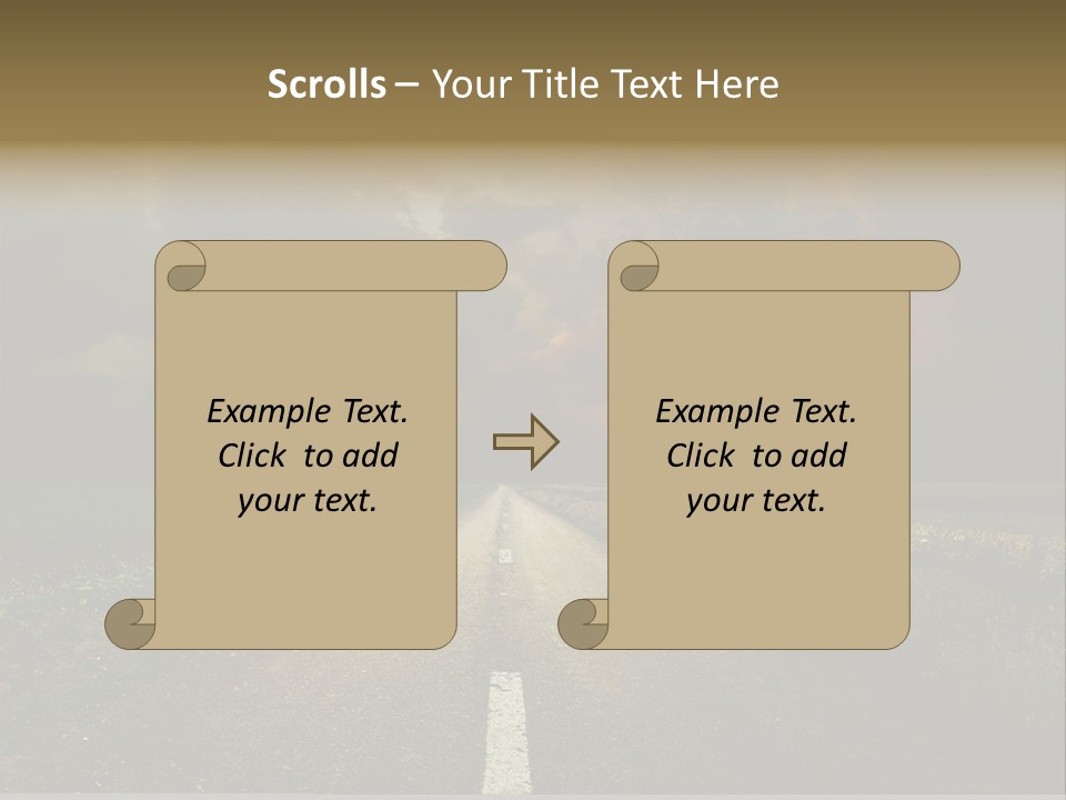 Route Grass Field PowerPoint Template