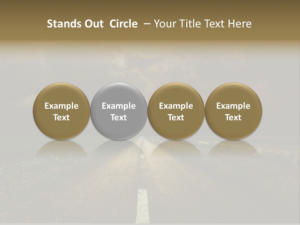 Route Grass Field PowerPoint Template