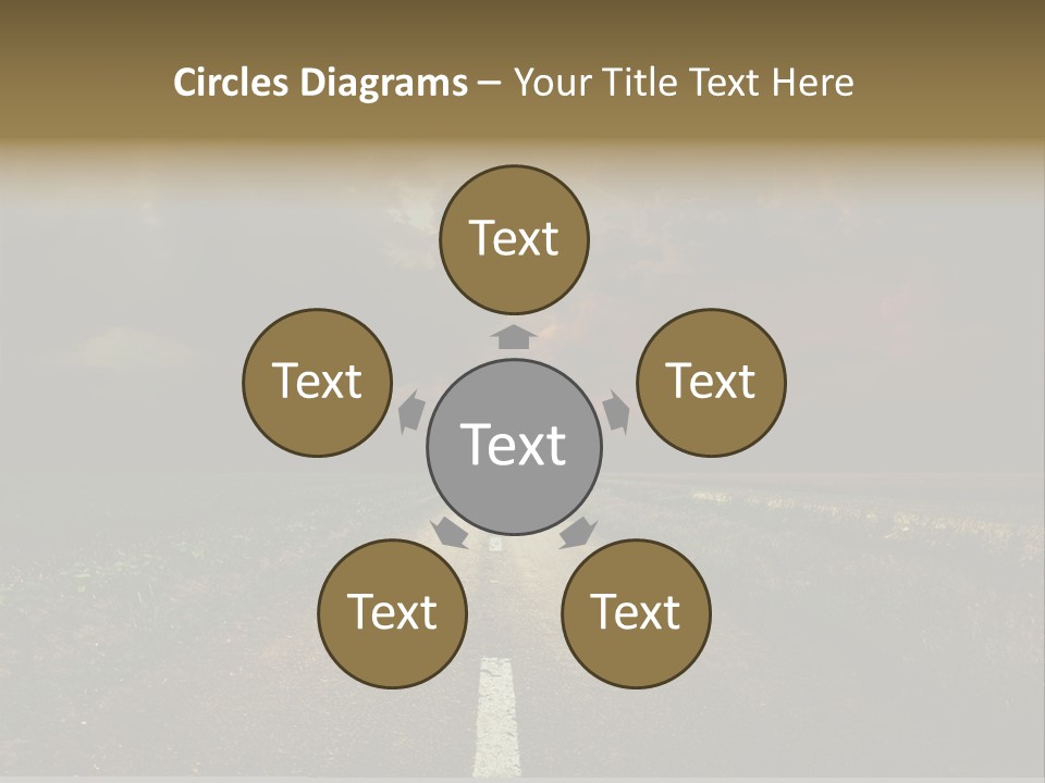Route Grass Field PowerPoint Template