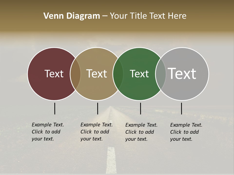 Route Grass Field PowerPoint Template