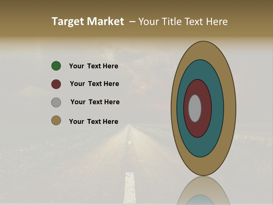 Route Grass Field PowerPoint Template