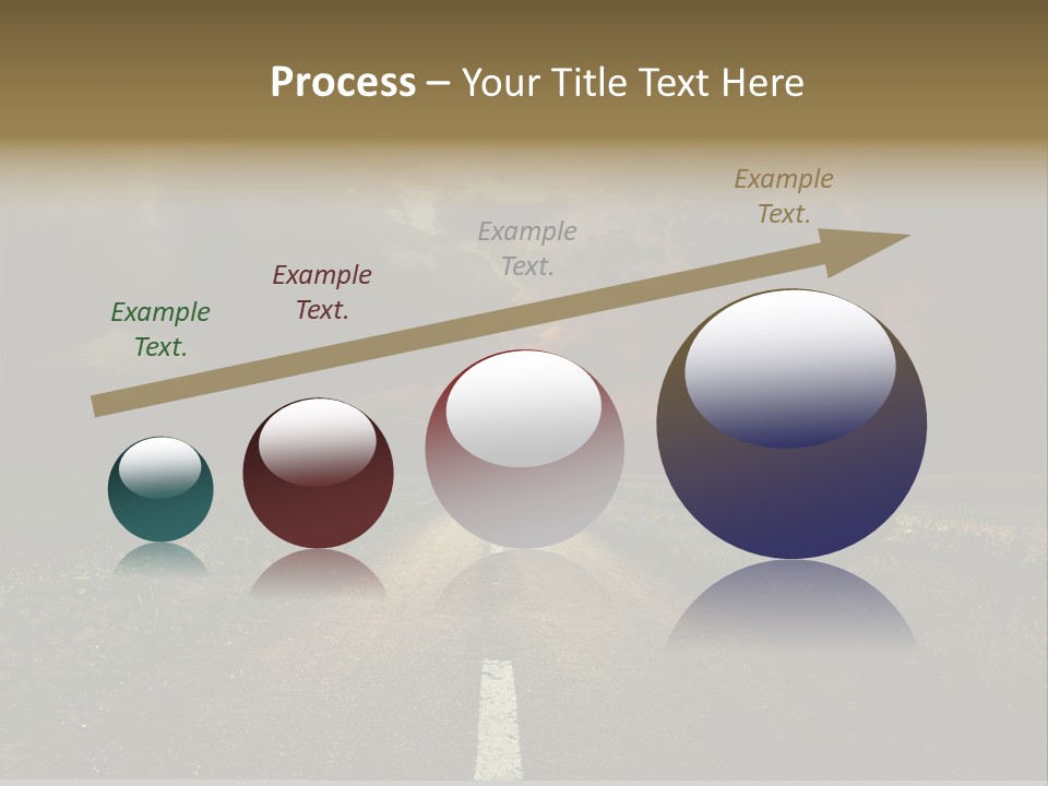Route Grass Field PowerPoint Template
