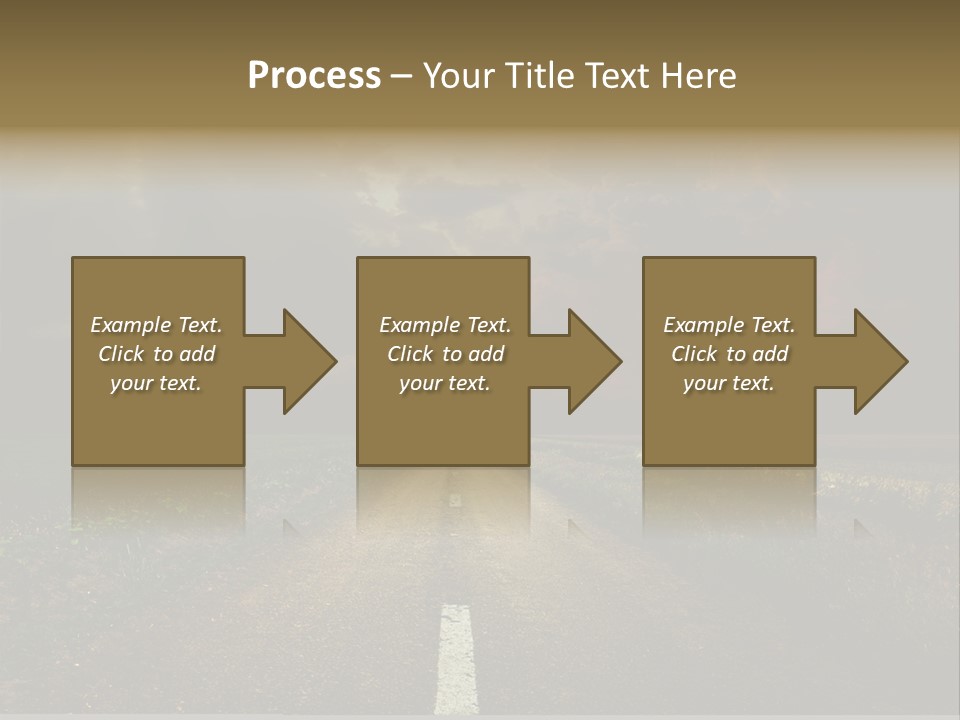 Route Grass Field PowerPoint Template