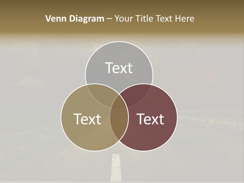Route Grass Field PowerPoint Template