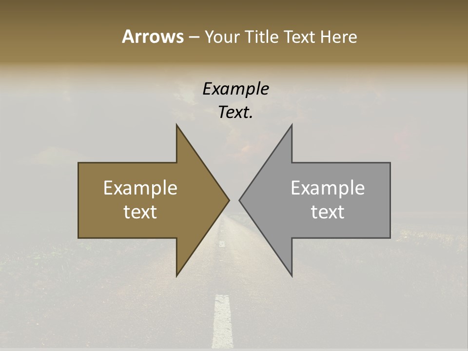 Route Grass Field PowerPoint Template