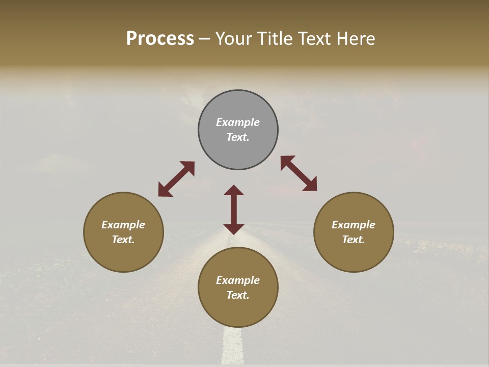 Route Grass Field PowerPoint Template