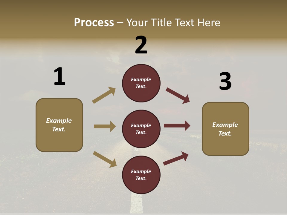 Route Grass Field PowerPoint Template