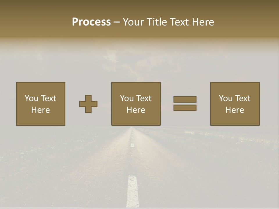 Route Grass Field PowerPoint Template