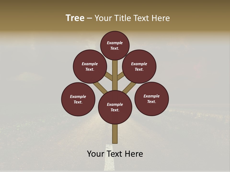 Route Grass Field PowerPoint Template