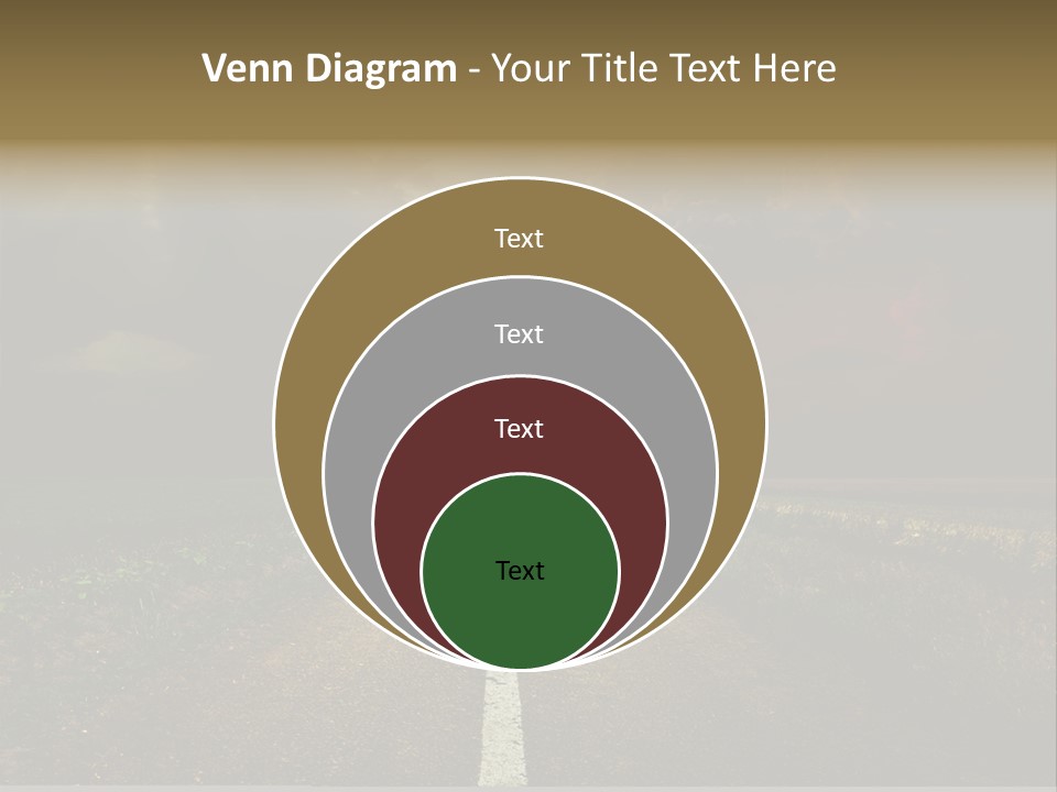 Route Grass Field PowerPoint Template