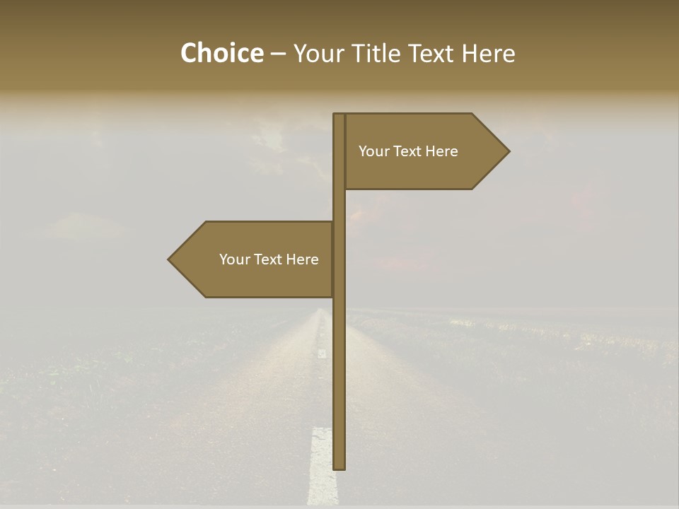 Route Grass Field PowerPoint Template