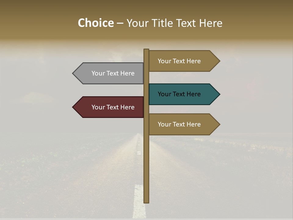 Route Grass Field PowerPoint Template