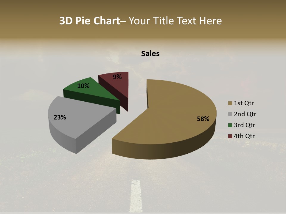 Route Grass Field PowerPoint Template