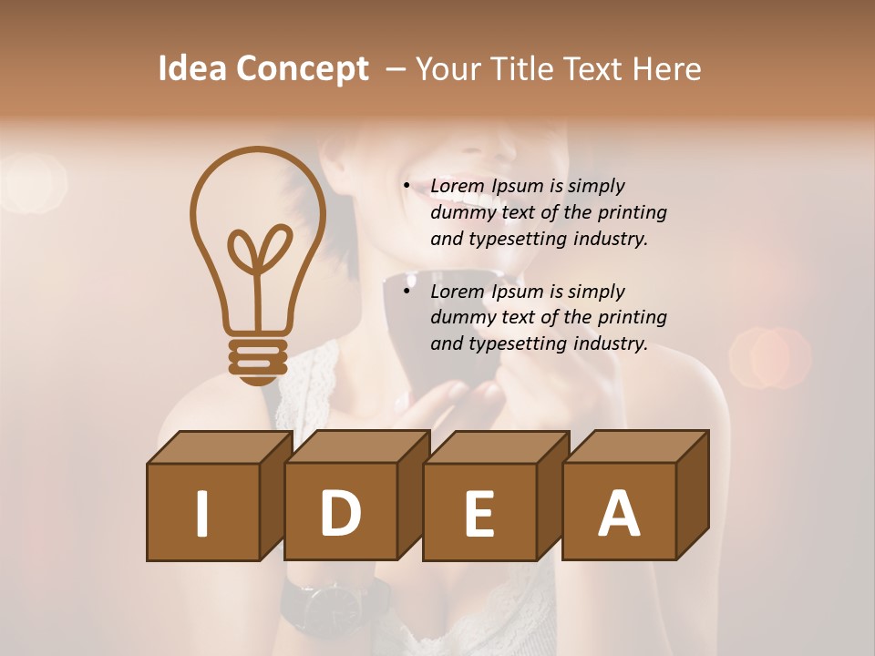 Flavor Casual Brunette PowerPoint Template