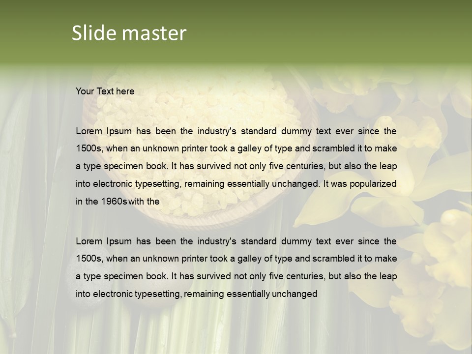 Palm Blossom Set PowerPoint Template