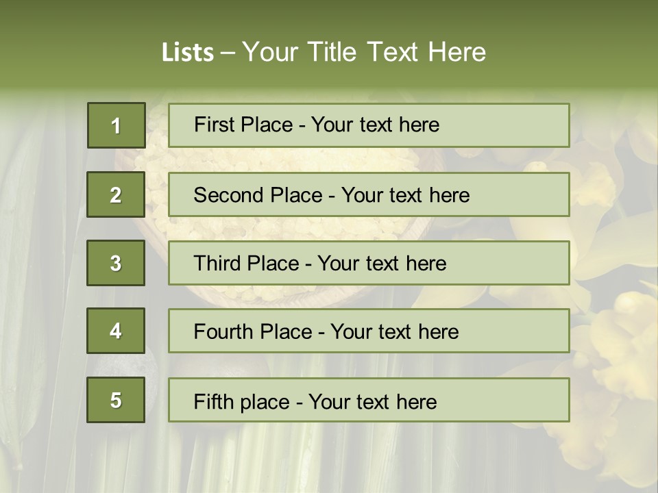 Palm Blossom Set PowerPoint Template