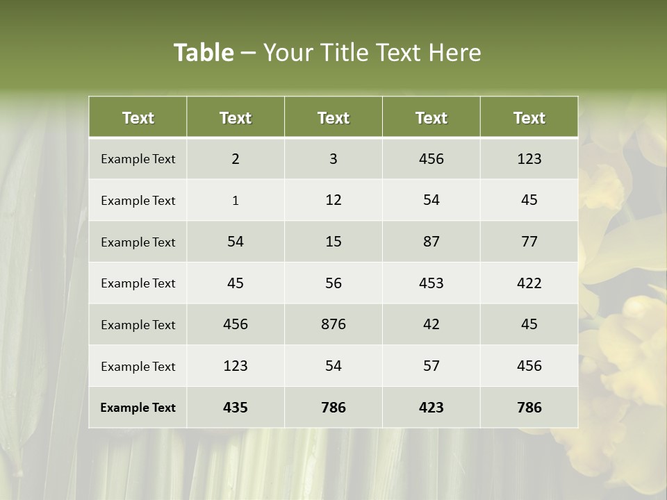 Palm Blossom Set PowerPoint Template