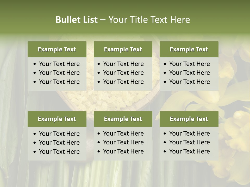 Palm Blossom Set PowerPoint Template