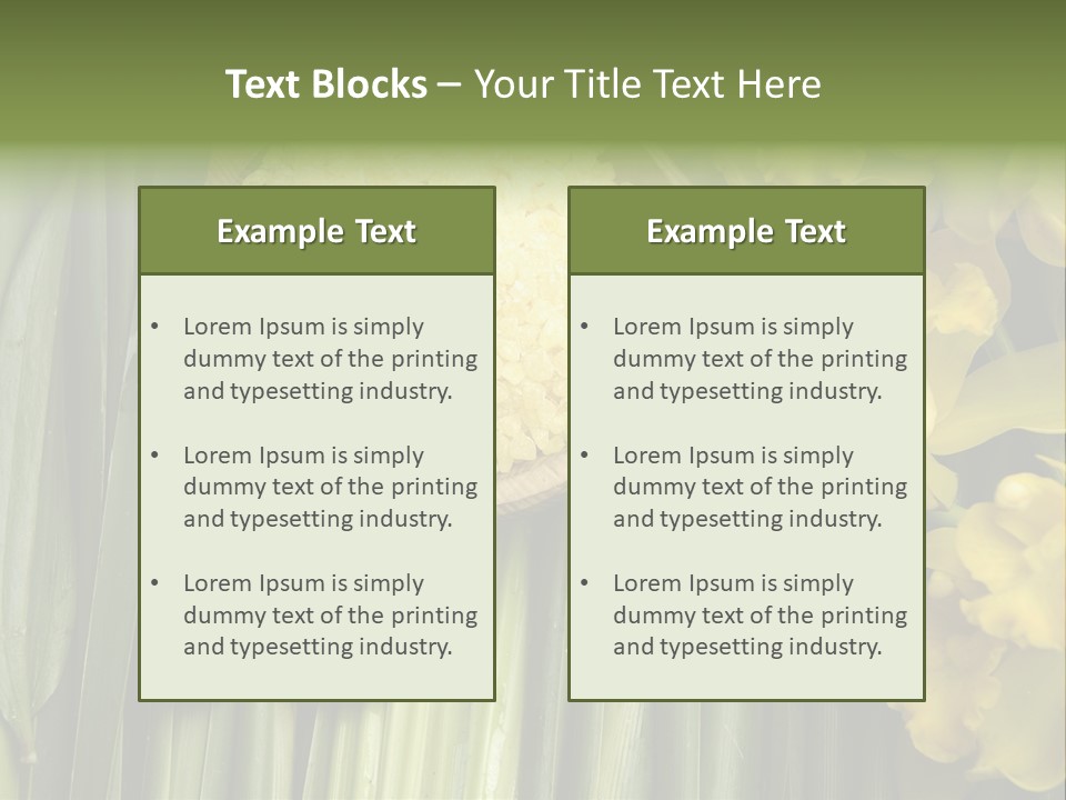 Palm Blossom Set PowerPoint Template