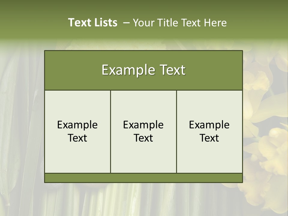 Palm Blossom Set PowerPoint Template