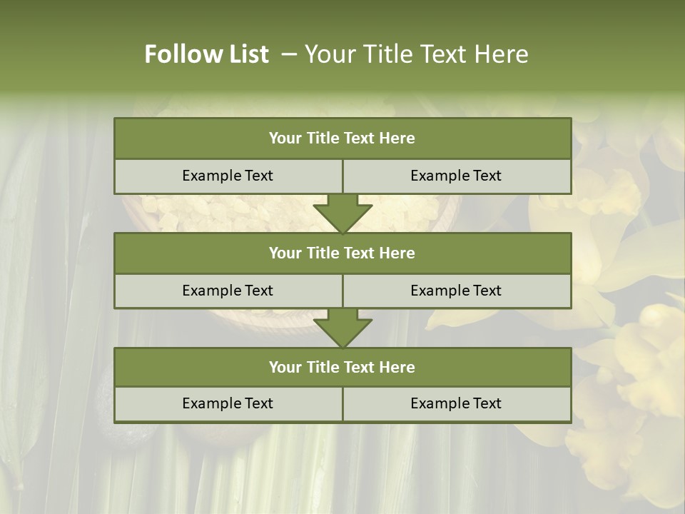Palm Blossom Set PowerPoint Template