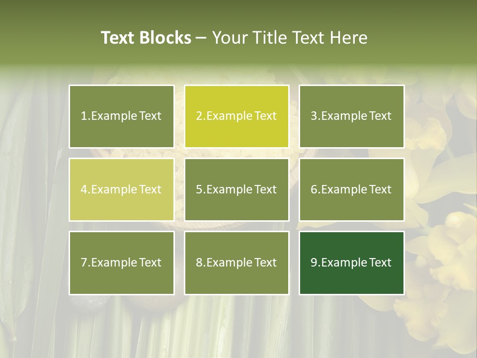 Palm Blossom Set PowerPoint Template